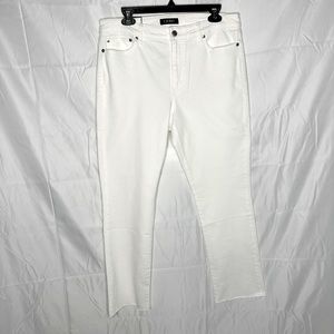 White denim, Ralph Lauren, jeans, Premier, straight, curvy